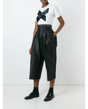 Comme Des Garçons クロップド丈プリーツパンツ - ブラック - サムネイル2
