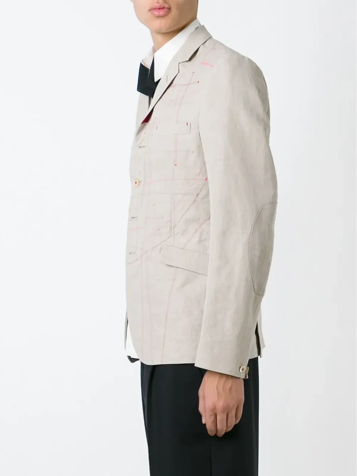 Junya Watanabe MAN ステッチディテール ブレザー - 画像2