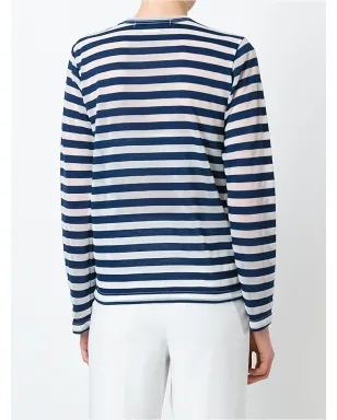 Comme Des Garçons Comme Des Garçons ストライプTシャツ ブルー - サムネイル4