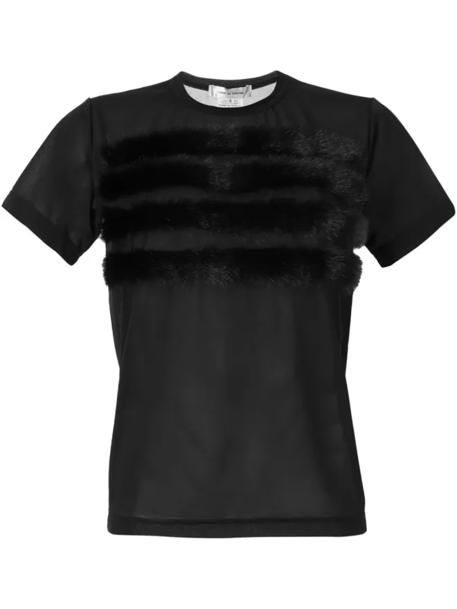Comme des Garçons Comme Des Garçons アップリケファーTシャツの商品画像