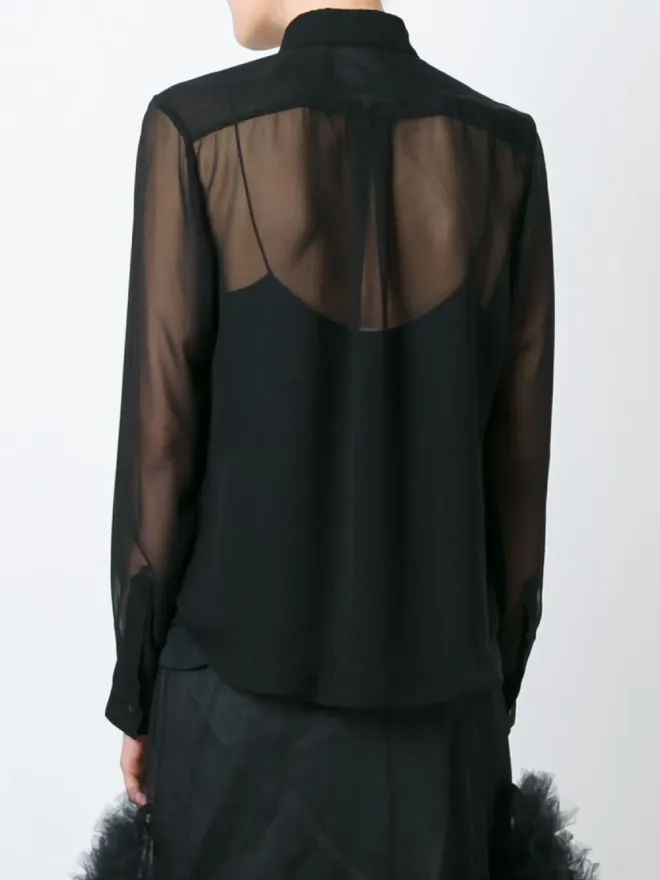 Noir Kei Ninomiya Noir Kei Ninomiya PVCアップリケ透けシャツの商品画像