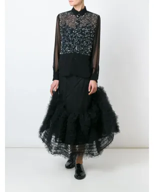 Noir Kei Ninomiya PVCアップリケ透けシャツ - サムネイル4