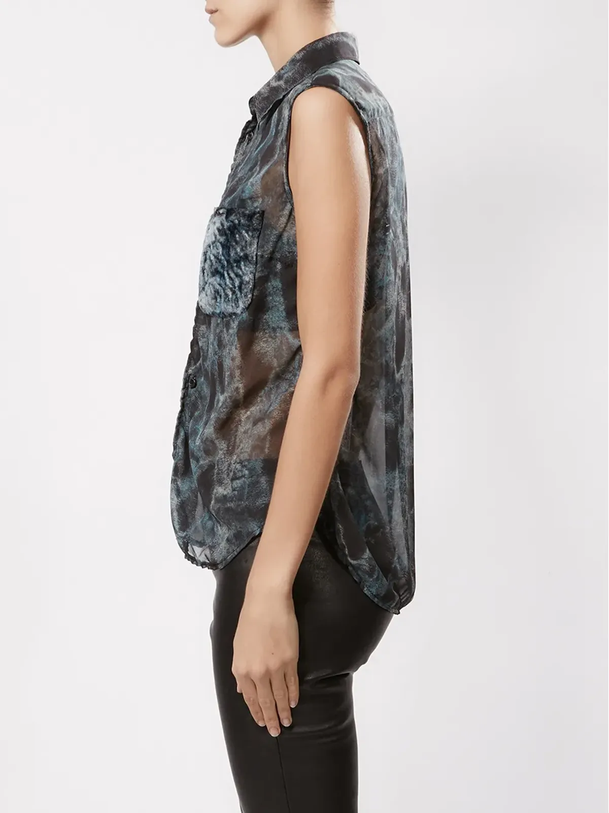 Comme Des Garçons 前ポケット透けトップス - 画像4