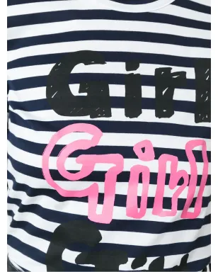 Comme Des Garçons Girl ストライプ『Girl』プリントTシャツ - サムネイル5