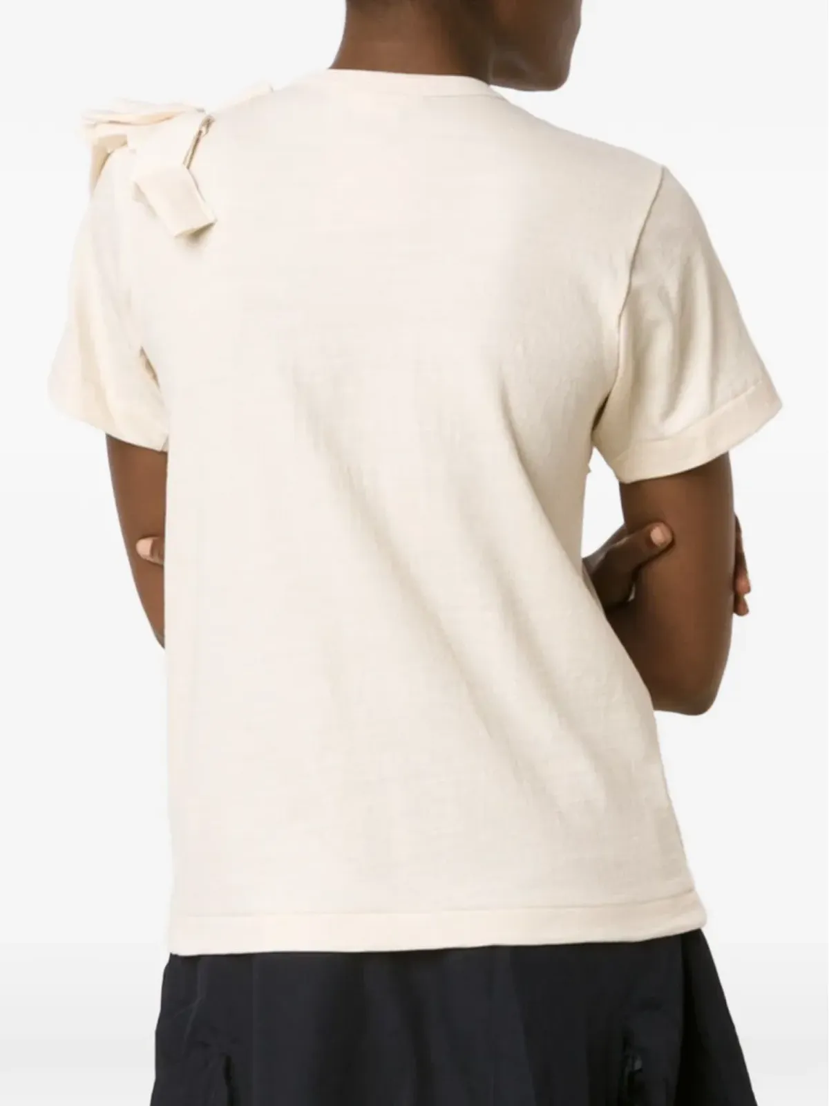 Comme Des Garçons フリルアップリケ Tシャツ - 画像4