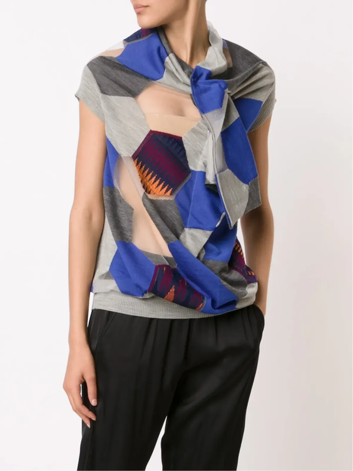 Junya Watanabe ヘキサゴン タンクトップ - Blue - 画像3