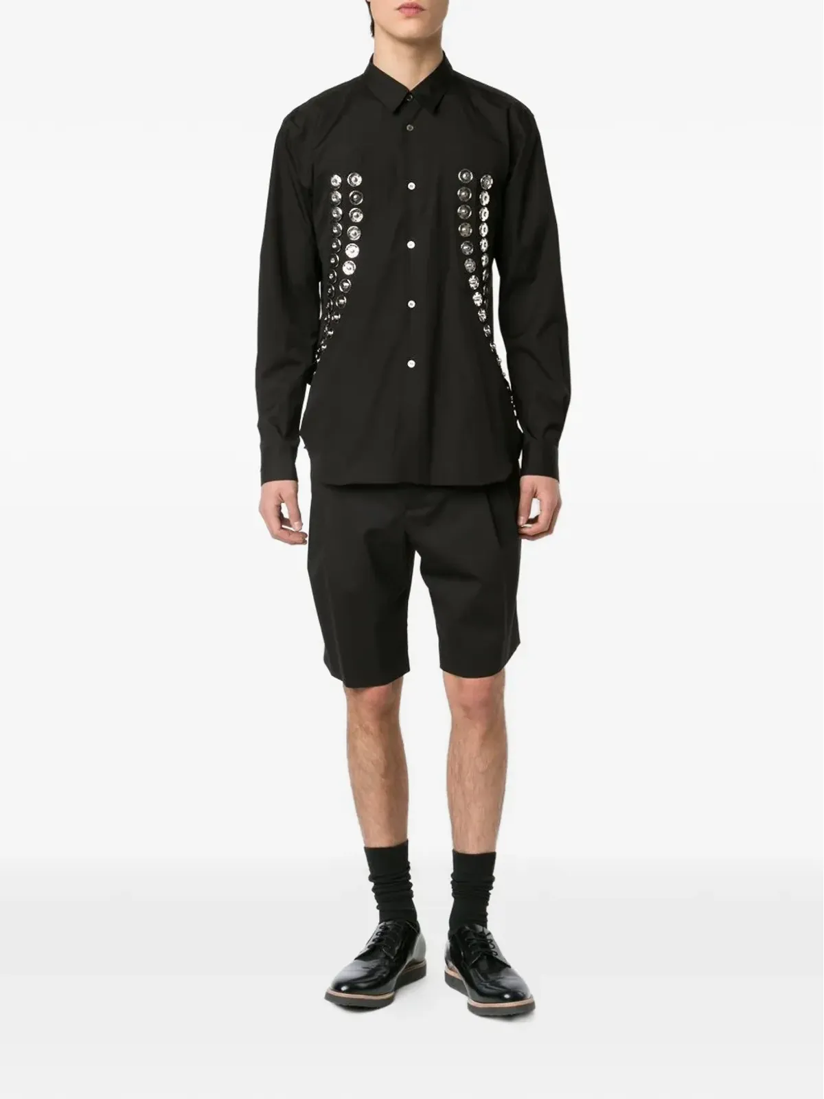 Comme des Garçons Homme Plus ボタン付きパネルシャツ - 画像2