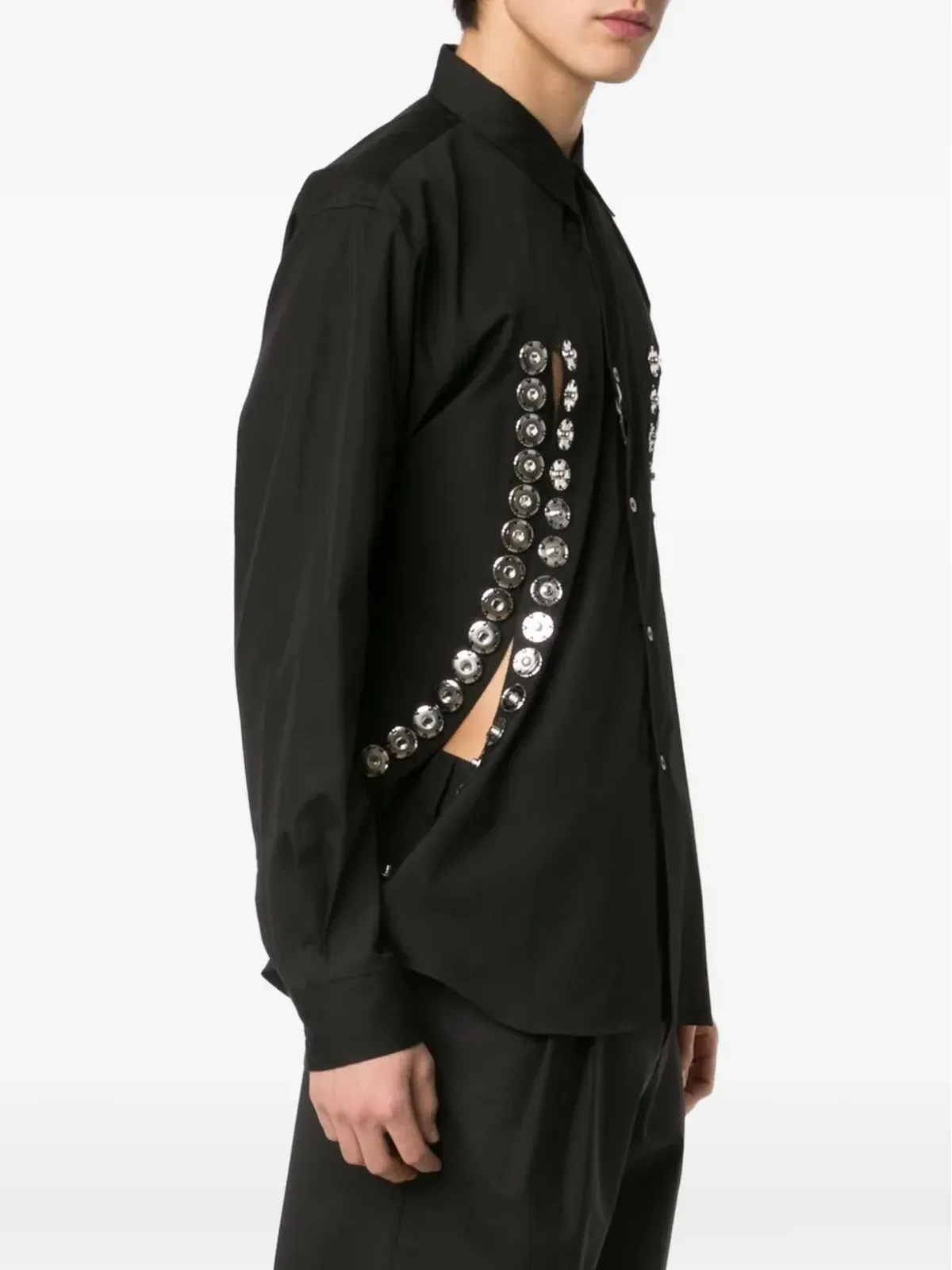 Comme des Garçons Homme Plus ボタン付きパネルシャツ - 画像3