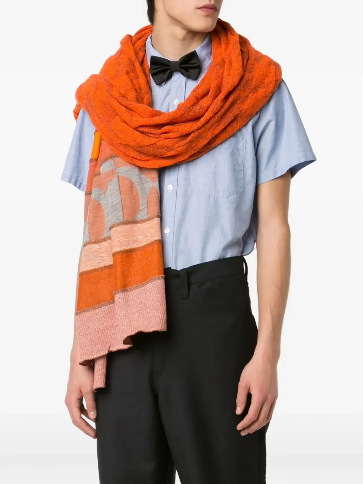 Junya Watanabe MAN ミックスニットストール - 画像4