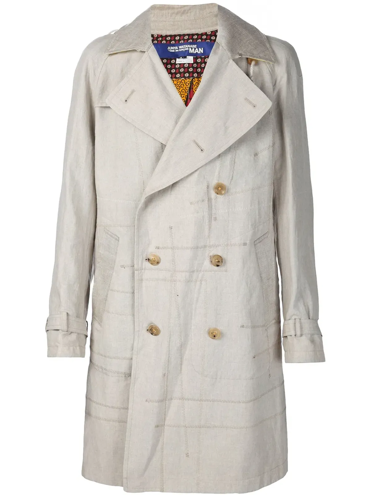 Junya Watanabe MAN 露出縫製トレンチコート - 画像1