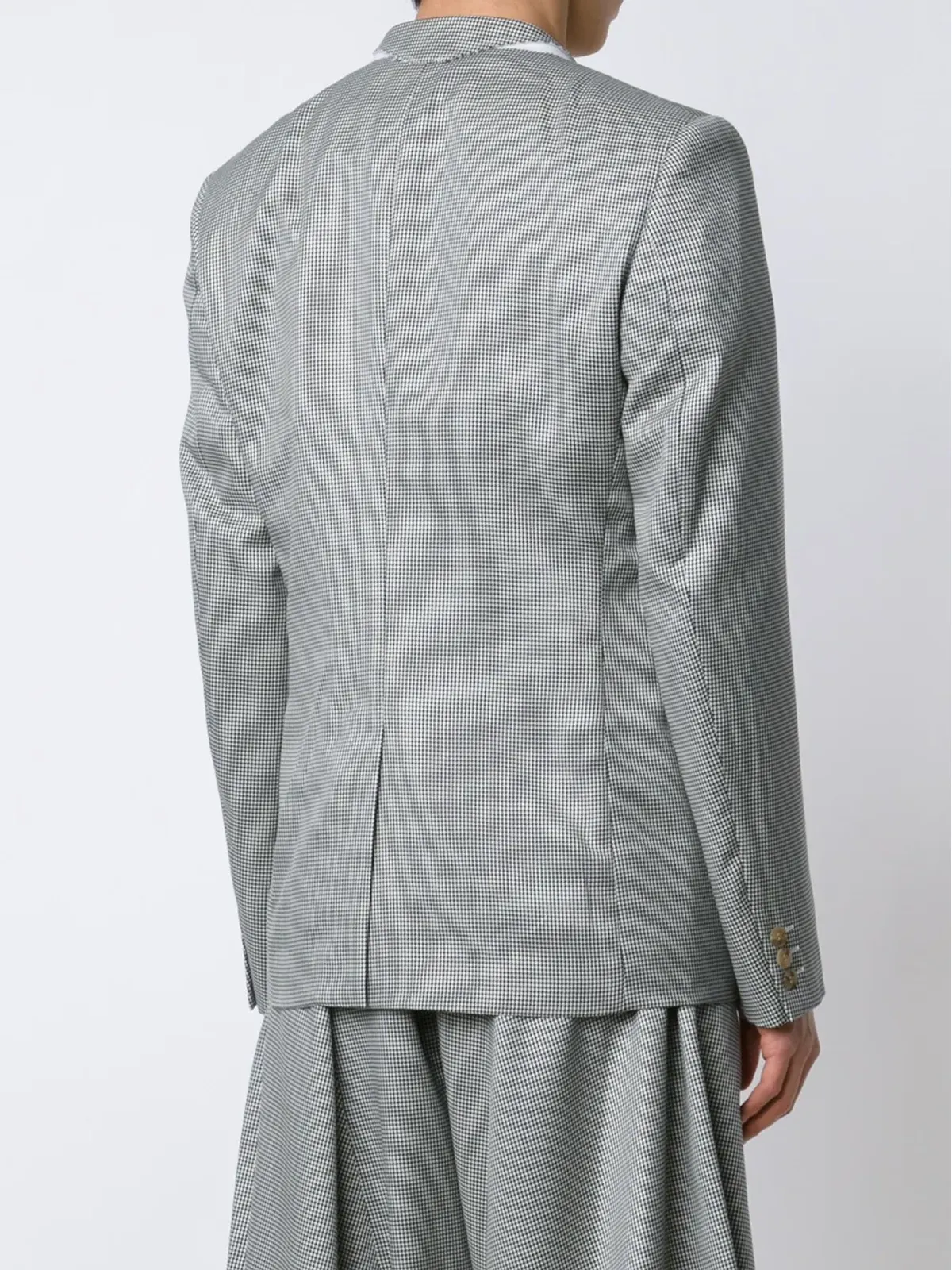 Comme des Garçons Homme Plus ハウンドトゥース柄 ローエッジ ブレザー ブラック - 画像4