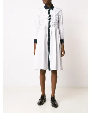 Comme Des Garçons タータン柄トリム付きシャツドレス - サムネイル2