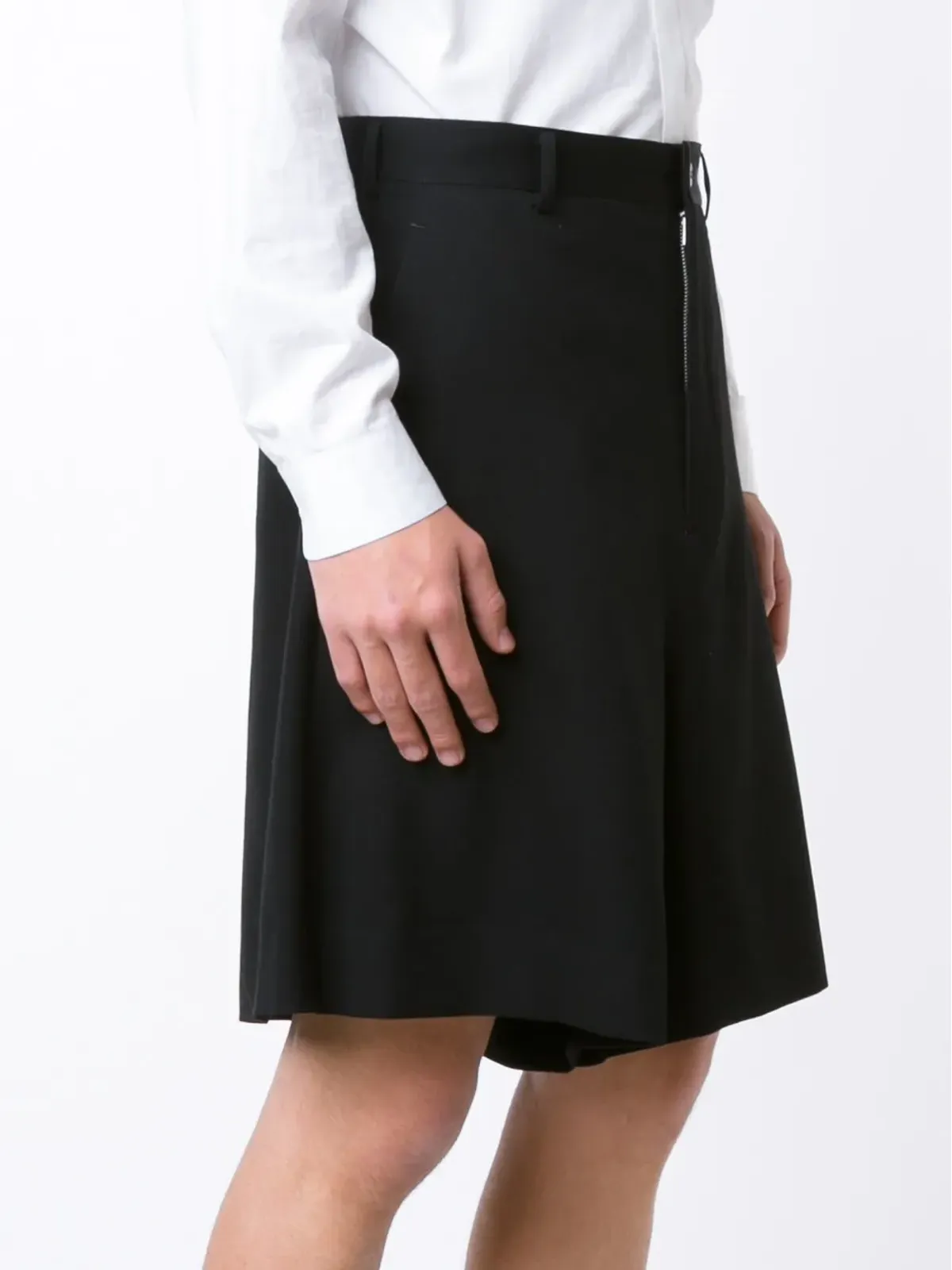 Comme des Garçons Homme Plus ワイドレッグ バミューダショーツ ブラック - 画像3