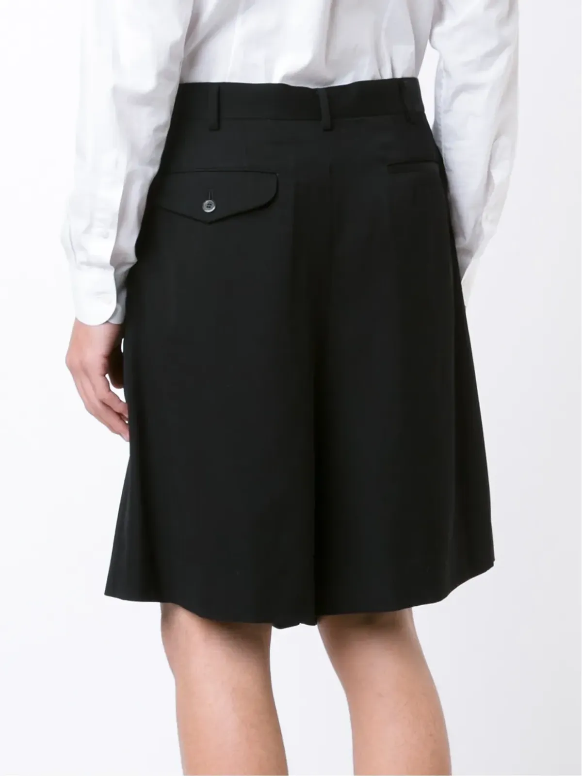 Comme des Garçons Homme Plus ワイドレッグ バミューダショーツ ブラック - 画像4