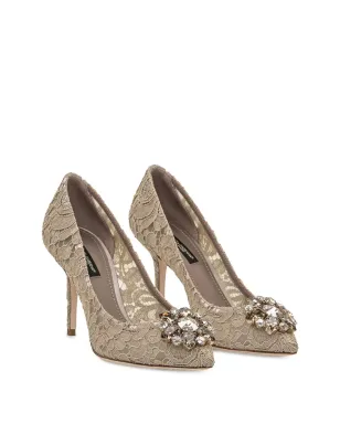 Dolce & Gabbana ベルッチ レインボーレース ブローチディテール パンプス - Brown - サムネイル2