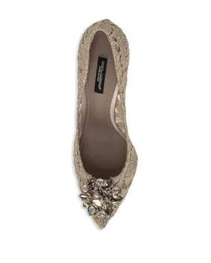 Dolce & Gabbana ベルッチ レインボーレース ブローチディテール パンプス - Brown - サムネイル4