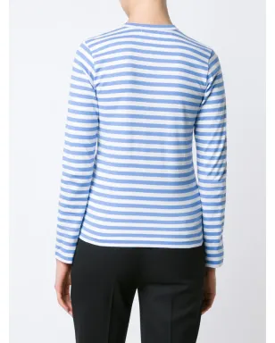 Comme Des Garçons Play ハートロゴ入りストライプTシャツ - サムネイル5