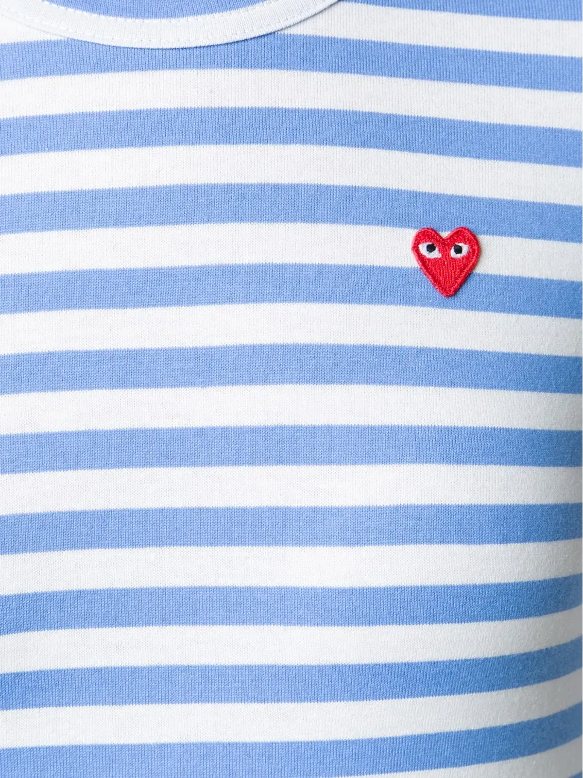 Comme Des Garçons Play ハートロゴ入りストライプTシャツ - 画像2