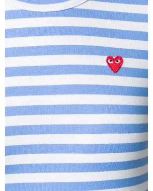 Comme Des Garçons Play ハートロゴ入りストライプTシャツ - サムネイル2