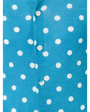 Comme Des Garçons Girl 水玉柄ウールカーディガン ブルー - サムネイル5