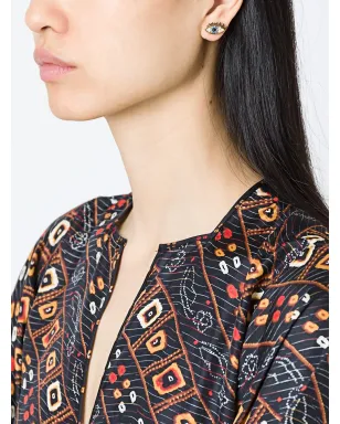 Delfina Delettrez Eyes on me ダイヤモンドとサファイアのイヤリング - サムネイル2