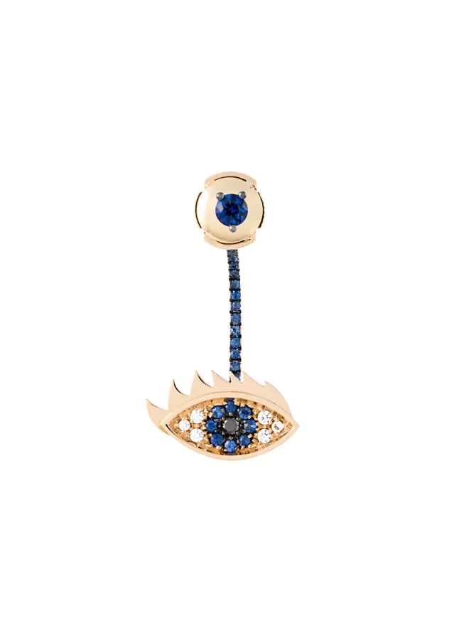 Delfina Delettrez Delfina Delettrez Eyes on me ピアシング ダイヤモンドとサファイアのイヤリングの商品画像