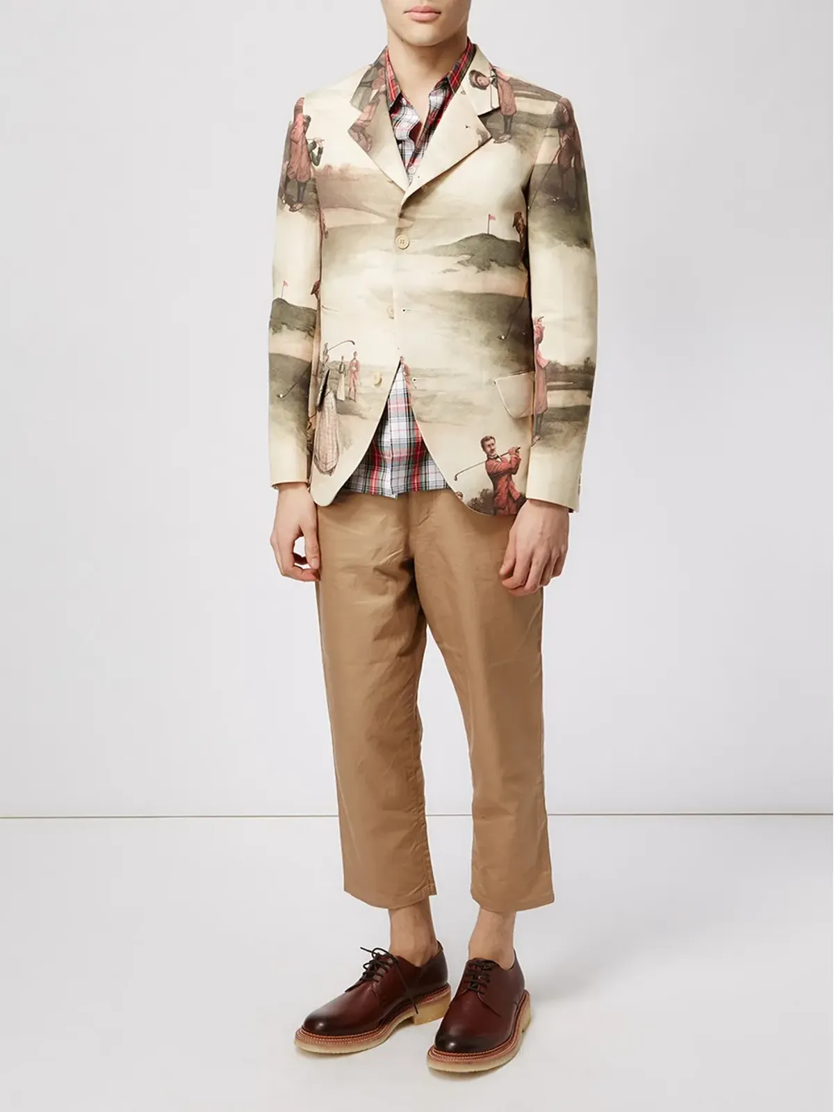 Comme des Garçons Homme Plus ゴルフコースプリント ブレザー - 画像2