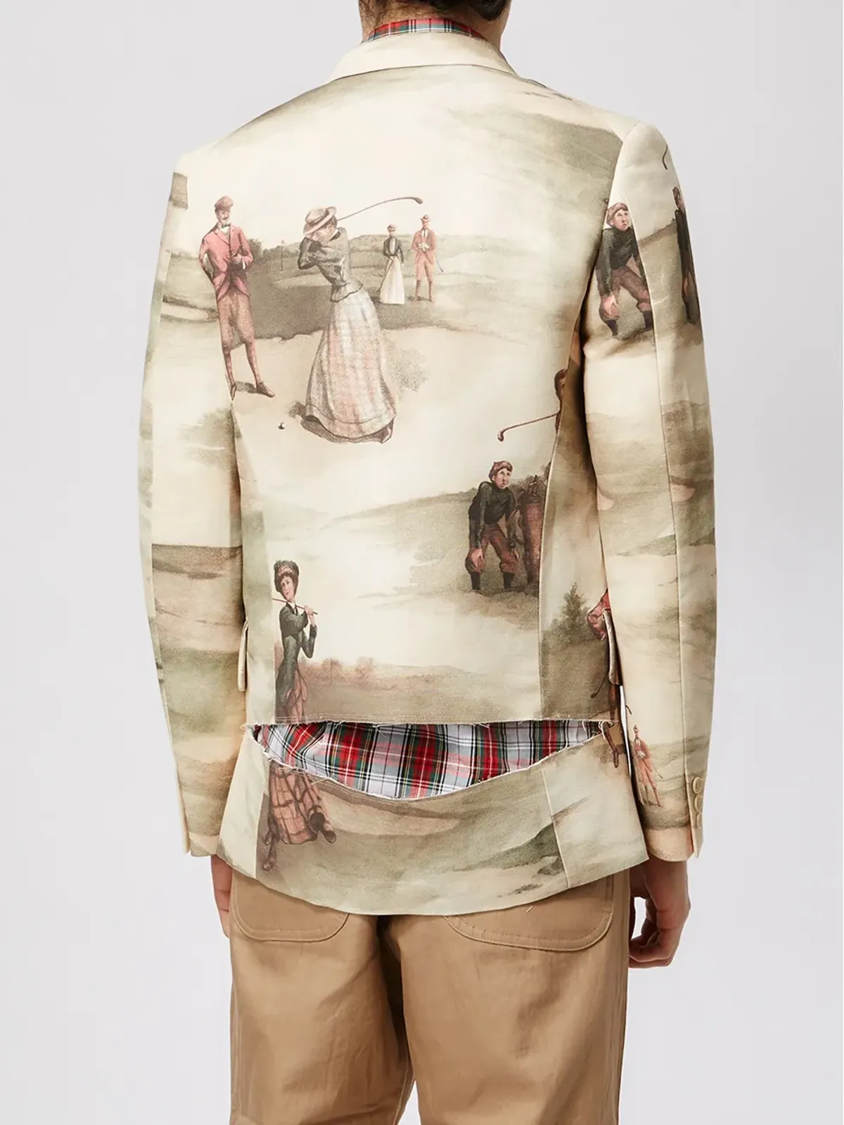 Comme des Garçons Homme Plus ゴルフコースプリント ブレザー - 画像4