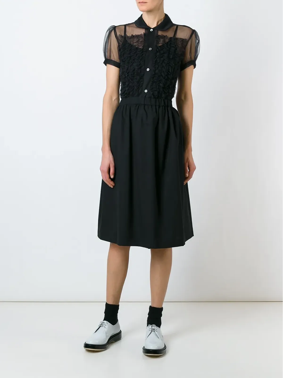 Comme Des Garçons Girl ウエストゴム付きプリーツスカート - 画像2