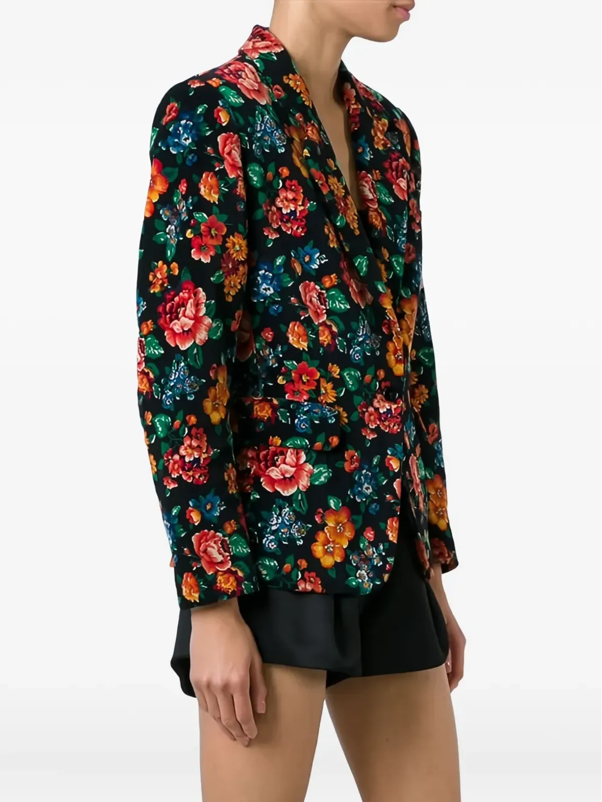 Kenzo Pre-Owned 1980年代花柄プリントブレザー - Black - 画像3