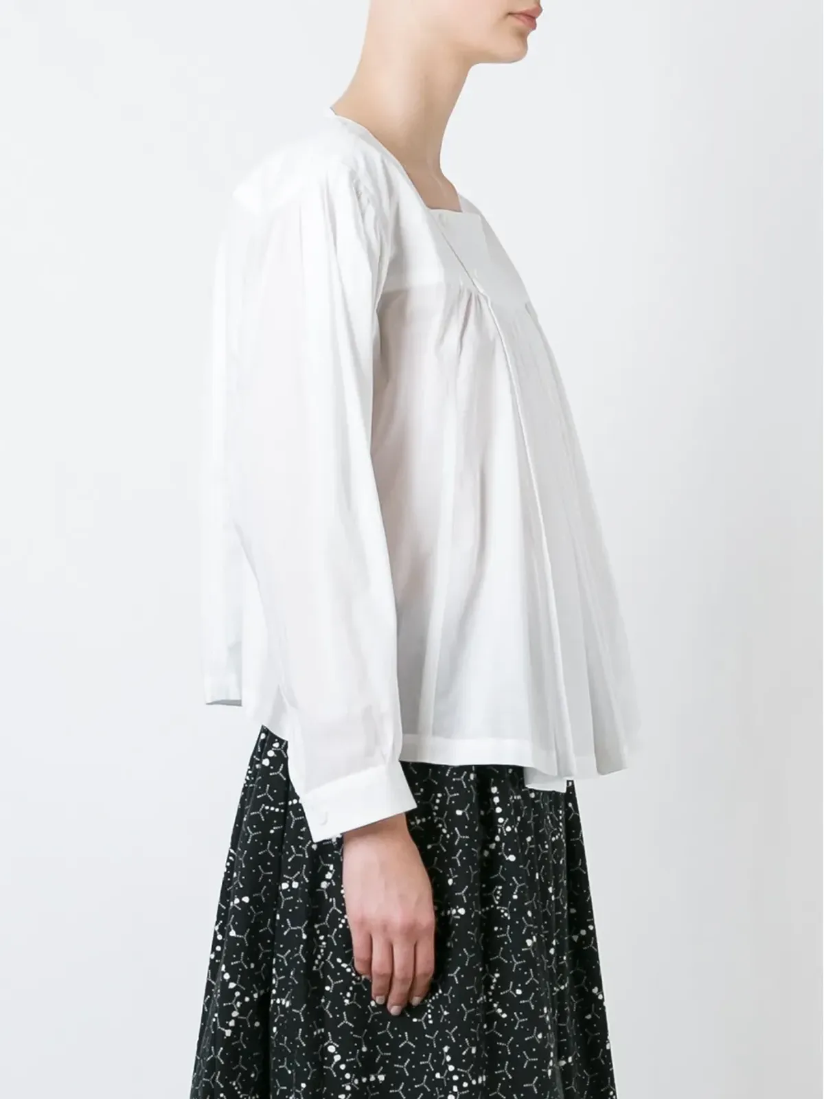 Comme Des Garçons Comme Des Garçons ギャザー入りフロントブラウス - 画像3