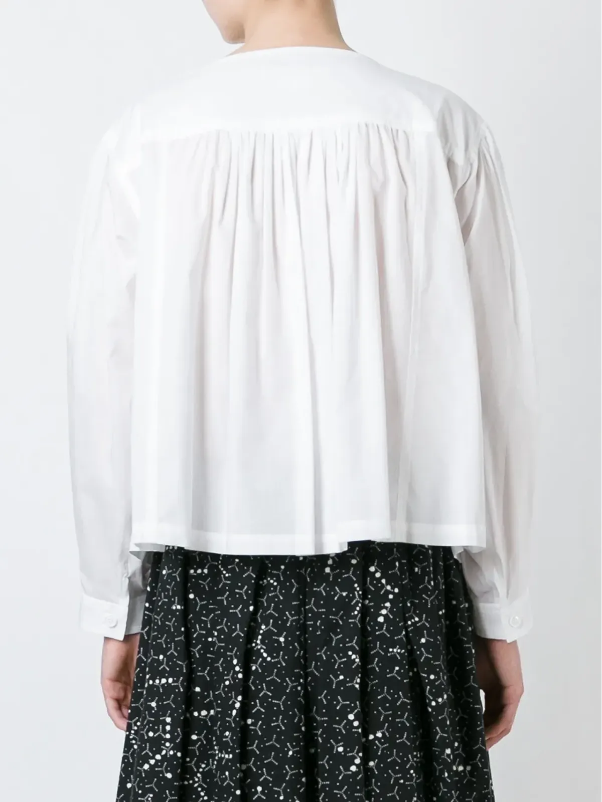 Comme Des Garçons Comme Des Garçons ギャザー入りフロントブラウス - 画像4