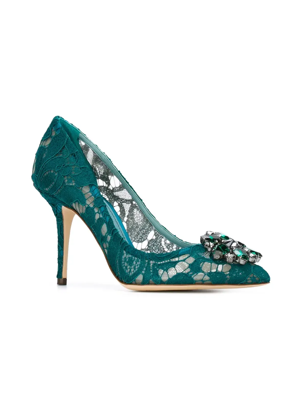 Dolce & Gabbana ベルッチ レースパンプス - グリーン - 画像3