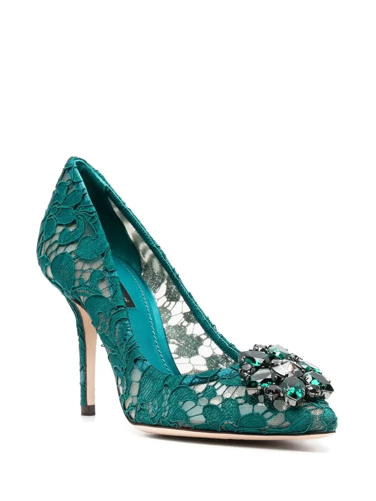 Dolce & Gabbana ベルッチ レースパンプス - グリーン - 画像4