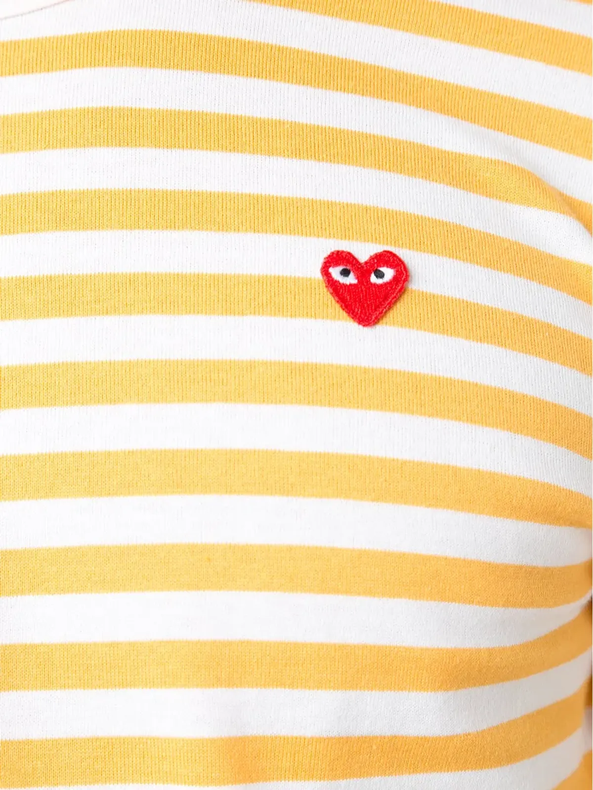 Comme Des Garçons Play ハートロゴ入りストライプTシャツ - 画像5