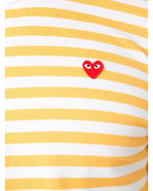 Comme Des Garçons Play ハートロゴ入りストライプTシャツ - サムネイル5