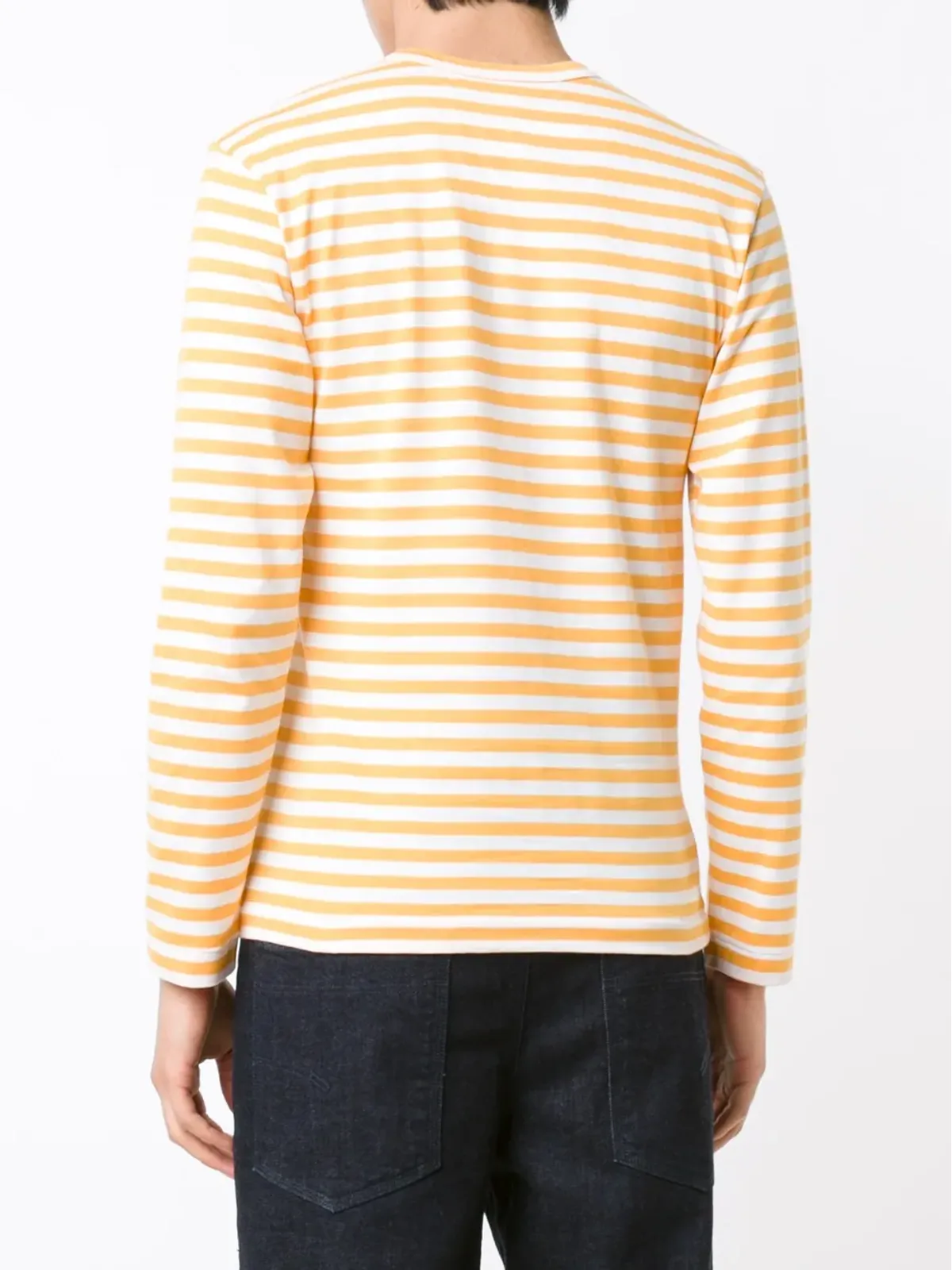 Comme Des Garçons Play ハートロゴ入りストライプTシャツ - 画像4