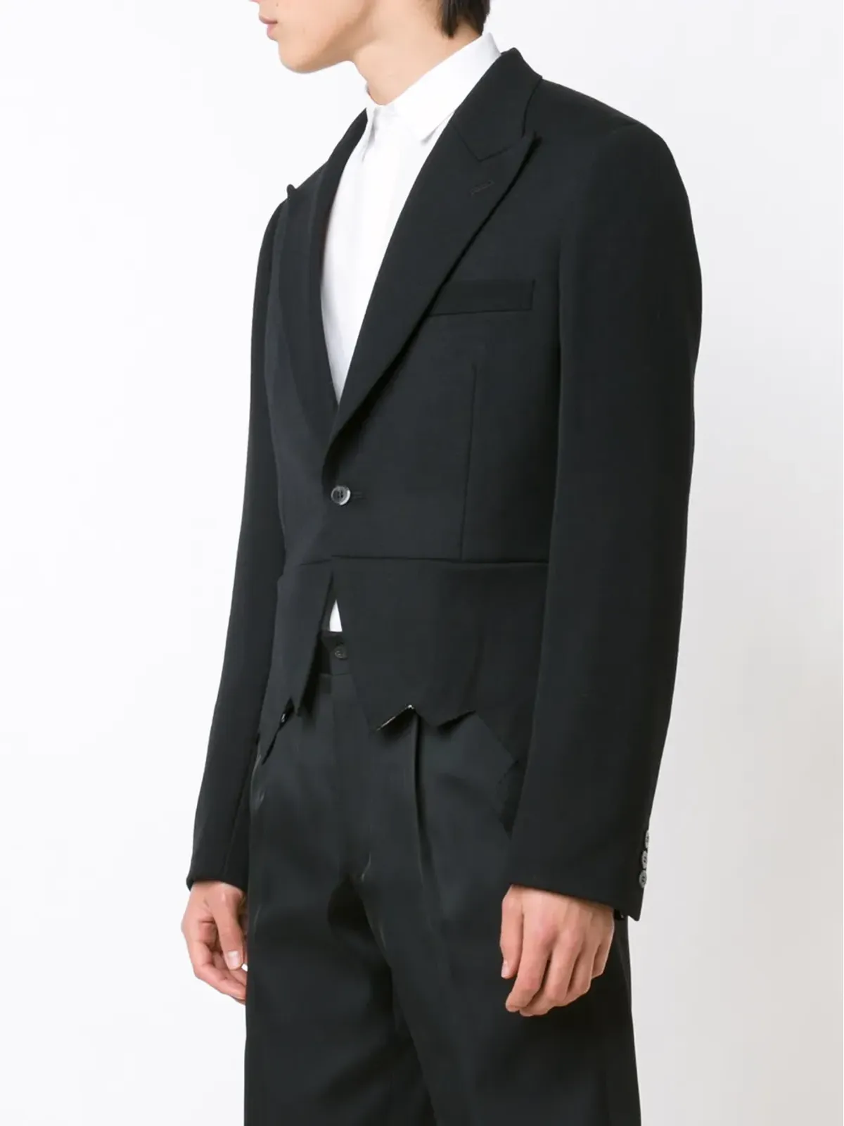 Comme des Garçons Homme Plus アシンメトリックジグザグブレザー - 画像3