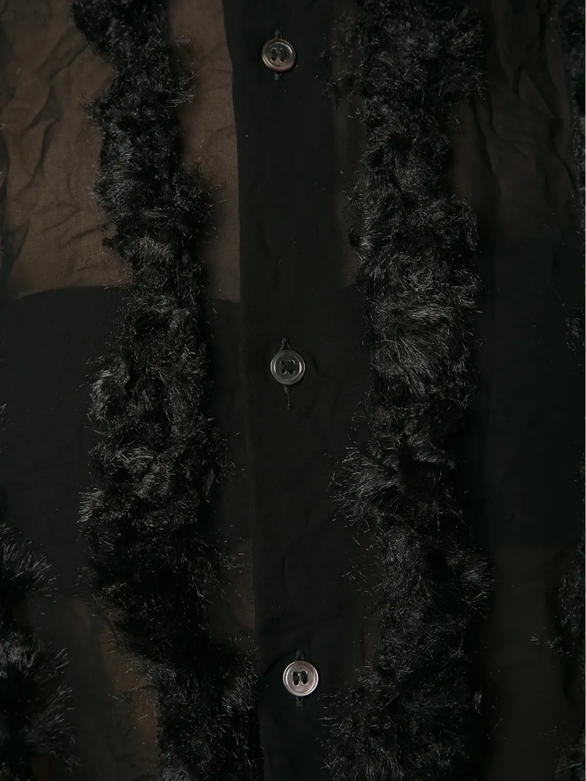 Comme Des Garçons エンベリッシュド・シアーシャツ - 画像5
