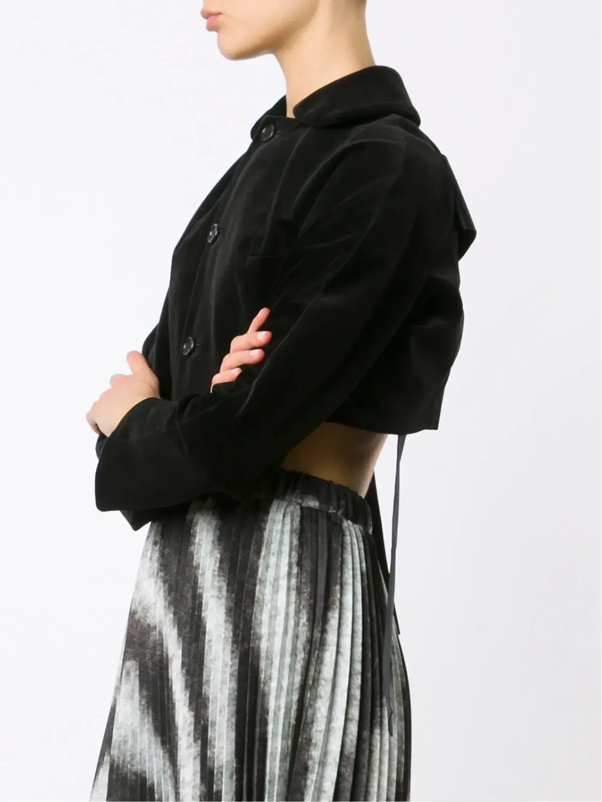Comme Des Garçons リボンディテールのクロップドジャケット - 画像3
