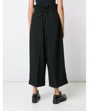 Comme Des Garçons ハイウエスト クロップド トラウザー - ブラック - サムネイル4