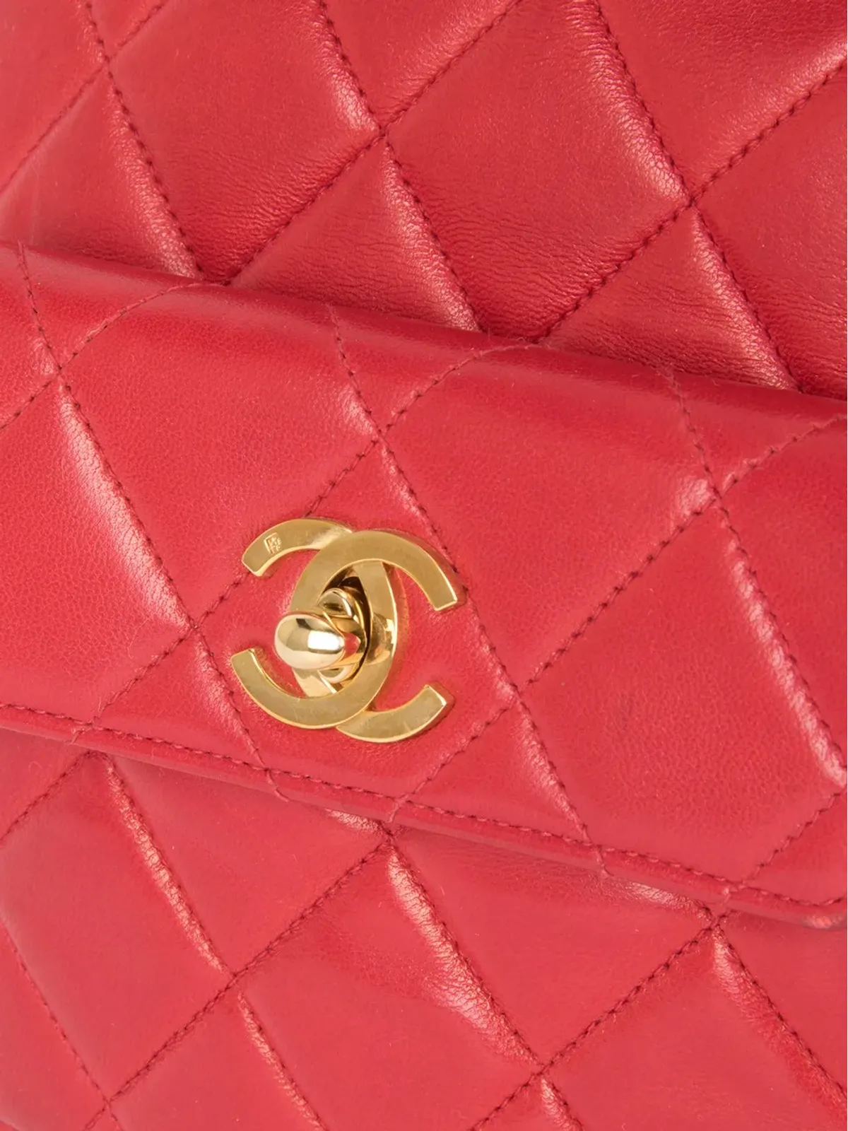 CHANEL Pre-Owned キルテッドチェーンバックパック - レッド - 画像2