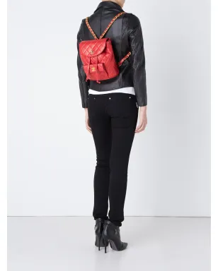 CHANEL Pre-Owned キルテッドチェーンバックパック - レッド - サムネイル3