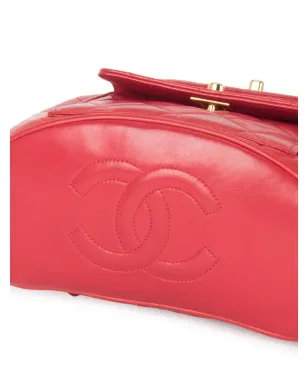 CHANEL Pre-Owned キルテッドチェーンバックパック - レッド - サムネイル4