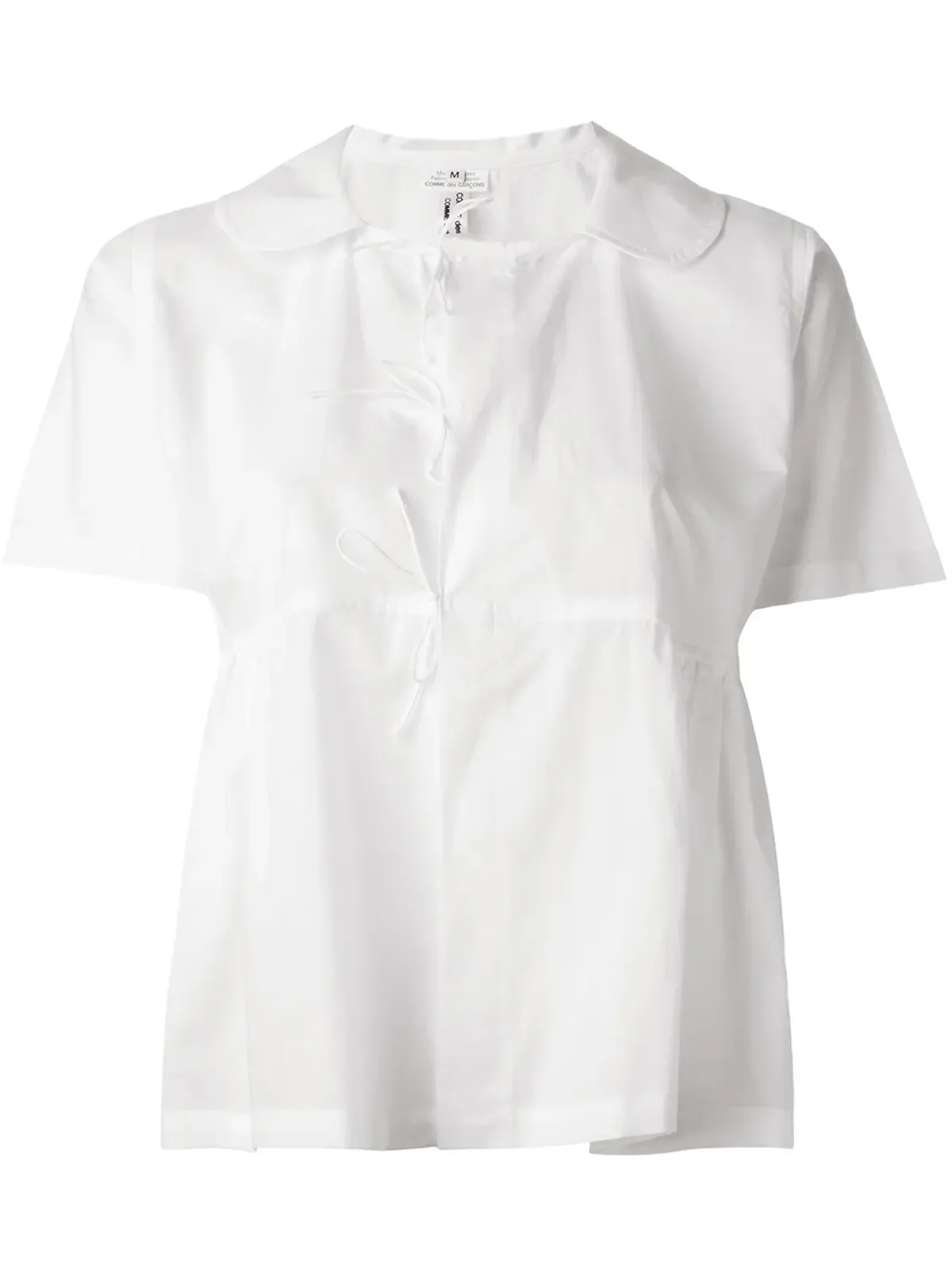 Comme Des Garçons Comme Des Garçons レースアップディテールのフレアシャツ - 画像1