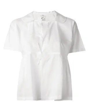 Comme Des Garçons Comme Des Garçons レースアップディテールのフレアシャツ - サムネイル1