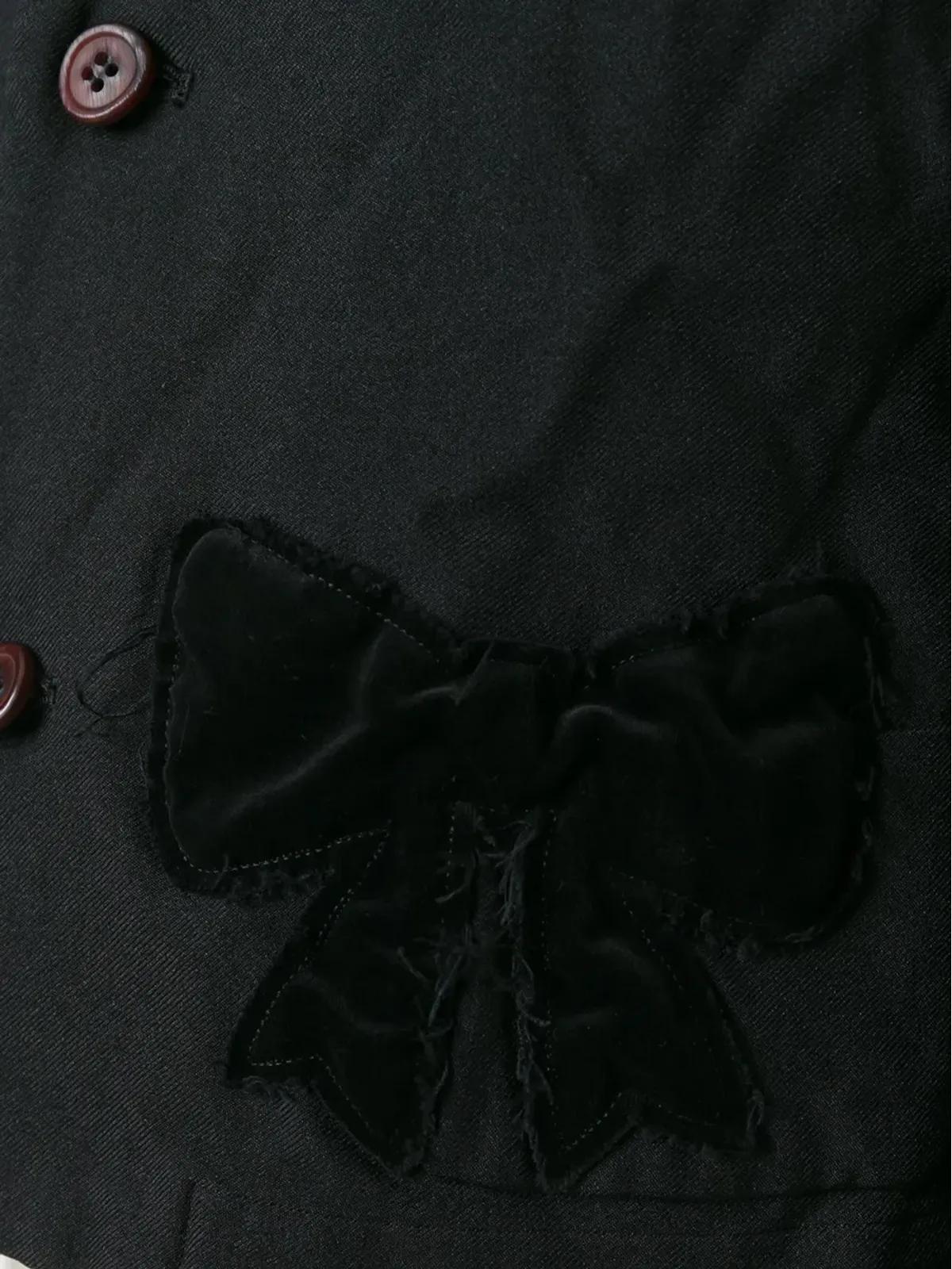 Comme Des Garçons Girl ベルベットリボンアップリケ ジャケット - 画像5