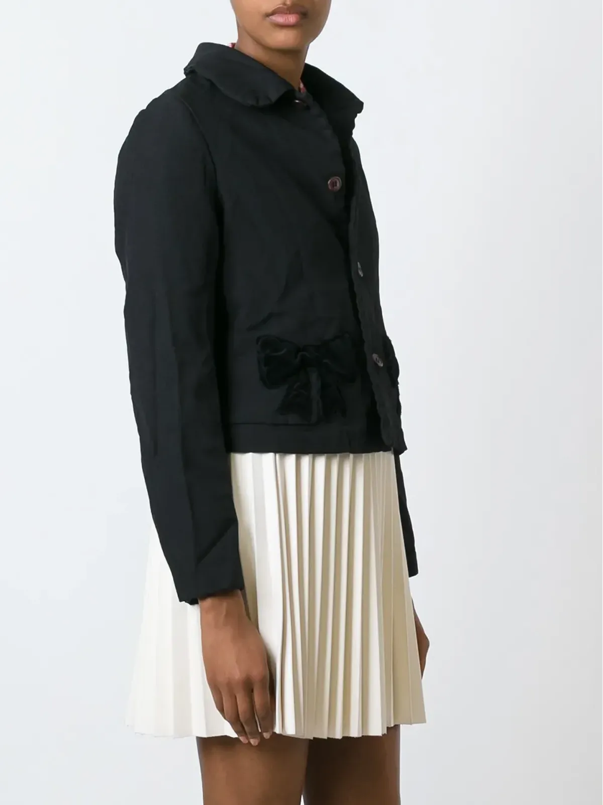Comme Des Garçons Girl ベルベットリボンアップリケ ジャケット - 画像3