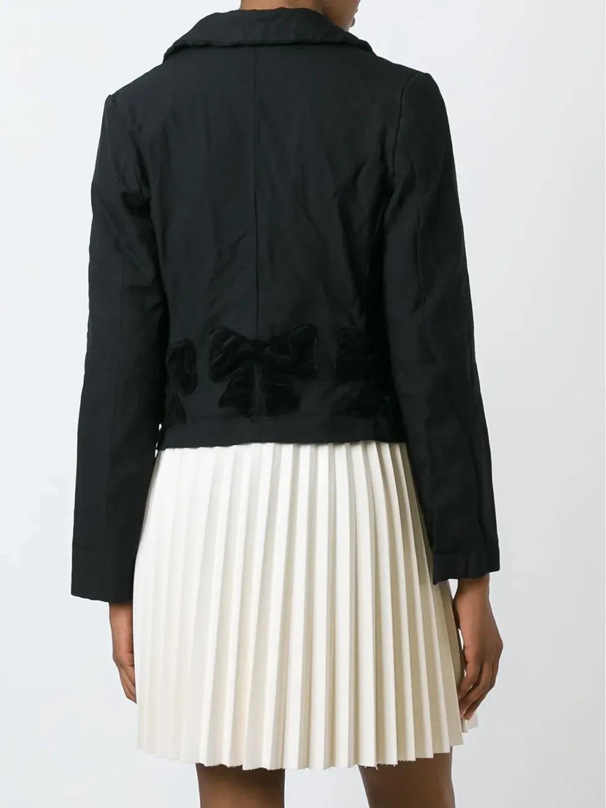 Comme Des Garçons Girl ベルベットリボンアップリケ ジャケット - 画像4
