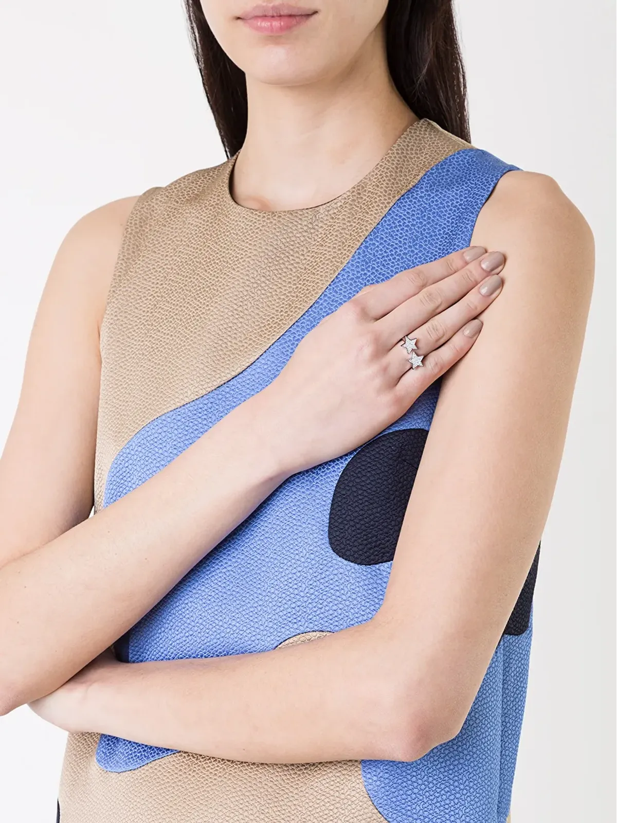 ALINKA スタシア ダイヤモンド ダブルスター リング - 画像2